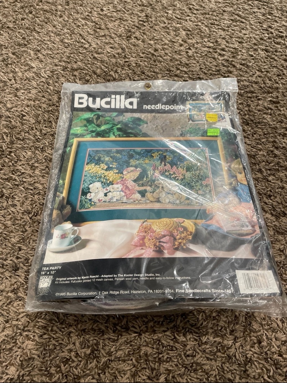 Bucilla new 1985 vintage tea party Crosstitch kit